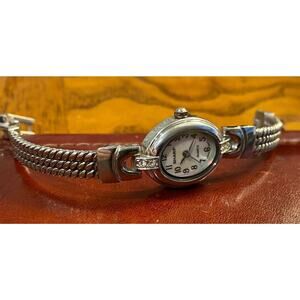 Women's 20mm Silver Tone Sharp Watch, Crystal Accents